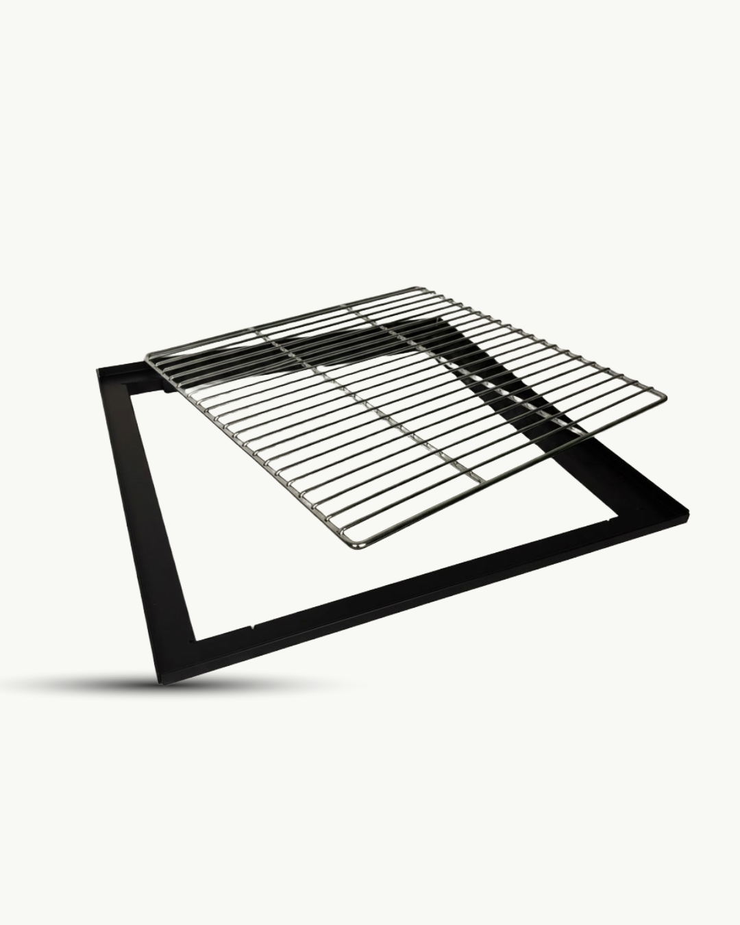 Grillaufsatz für The Only One Feuertonne – Grillset mit Edelstahl-Grillrost 42 x 42 cm & hitzebeständigem Grillrahmen